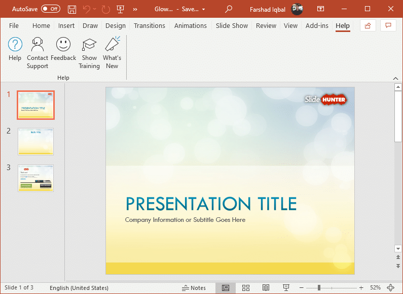 glow day powerpoint template