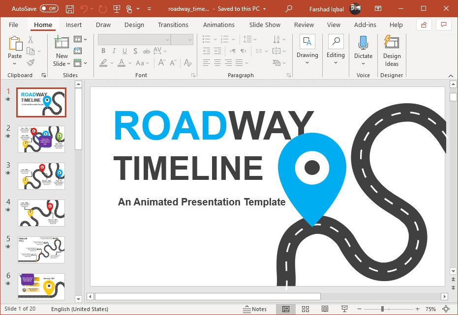 Interactive Roadmap Timeline Template For Powerpoint