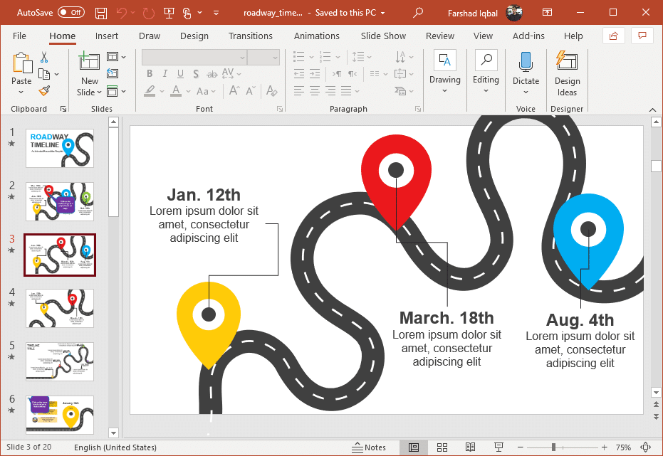 Interactive Roadmap & Timeline Template for PowerPoint