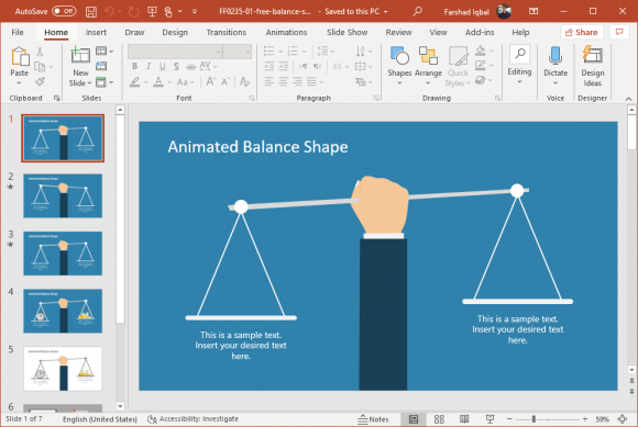 free balance shape for powerpoint
