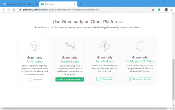 grammarly extensions