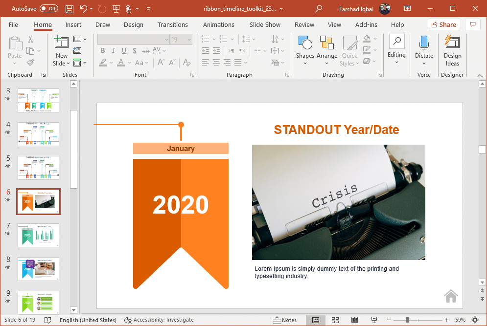 Switch to a slide from the timeline in PowerPoint