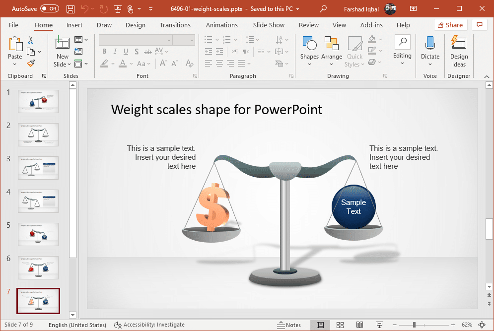 weight scales powerpoint template