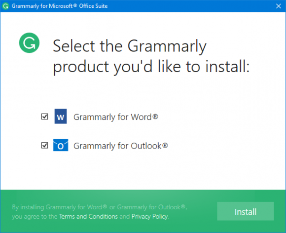 word add-in for grammarly