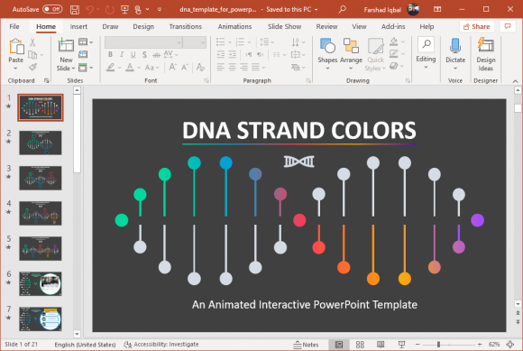 animated dna powerpoint template