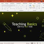 Animated Basic teaching PowerPoint template