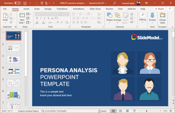 Create buyer personas in PowerPoint with this PowerPoint template - FPPT