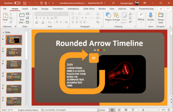 animated schedule timeline powerpoint template