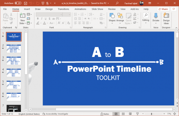 Draw Your Events Timeline for PowerPoint