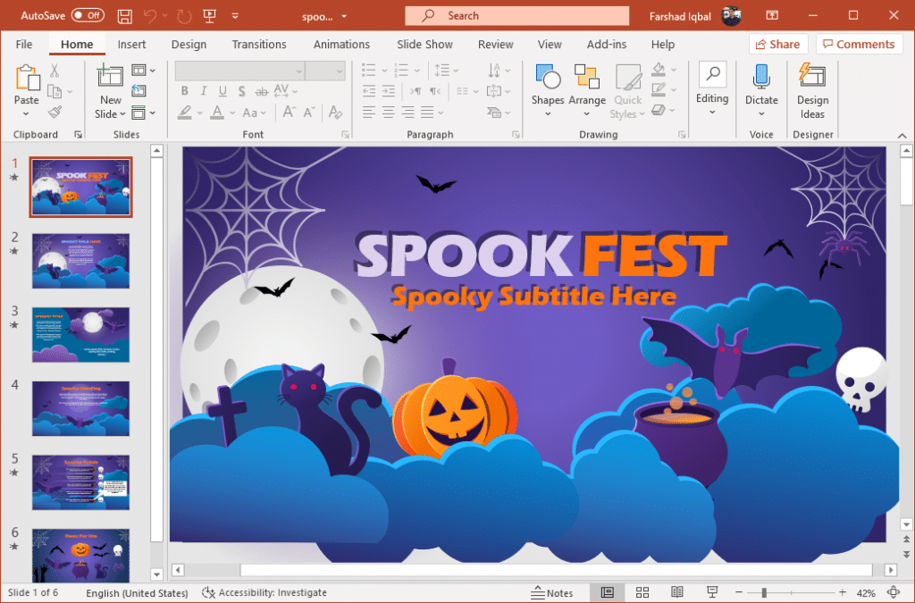 Animated Spookfest Halloween PowerPoint Template