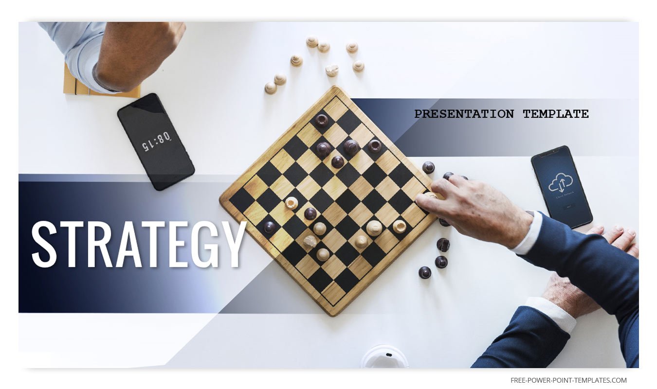 Strategy Chess Game PowerPoint template background