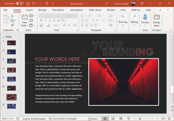 Gothic template for presentations