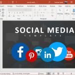 Animated social media template for PowerPoint