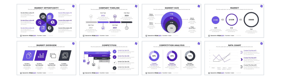 Pitch Deck Slide Examples for Presentations in PowerPoint or Google Slides