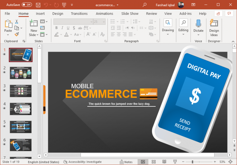 Animated Ecommerce Template For PowerPoint