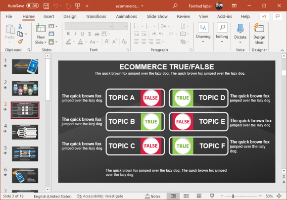 a presentation consists of many slides true or false