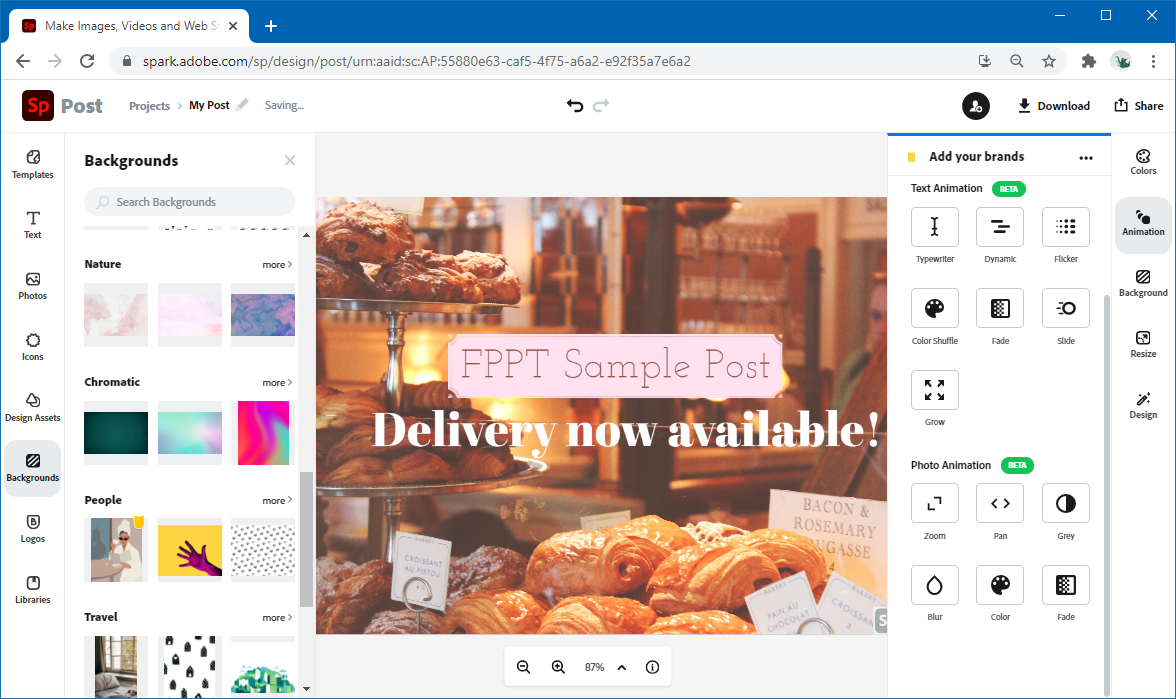 Add design elements to your post