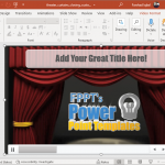 Theatre curtains closing video animation in PowerPoint