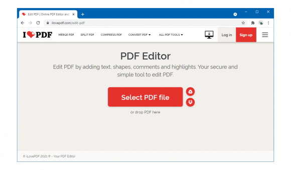 I Love PDF Editor Tool
