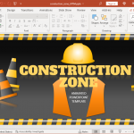 Animated construction zone powerpoint template