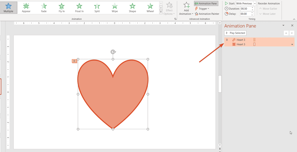Adding Animated Heart Effects in PowerPoint