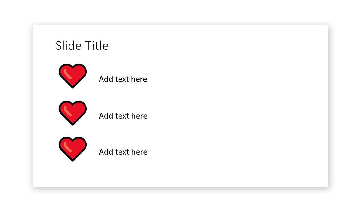 Heart Icon in PowerPoint using Emoji