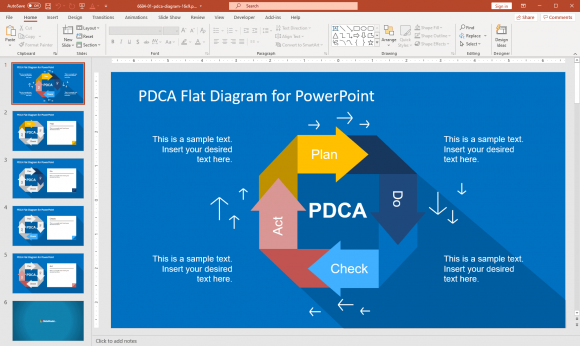PDCA PowerPoint template