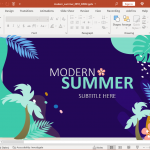 Animated modern summer PowerPoint template