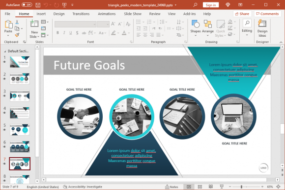 Future goals slide design