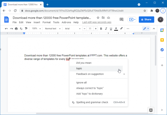google-docs-spell-check-fppt