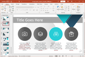 Animated Triangle Peeks Modern Design PowerPoint Template