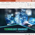 Animated technology gradient PowerPoint template