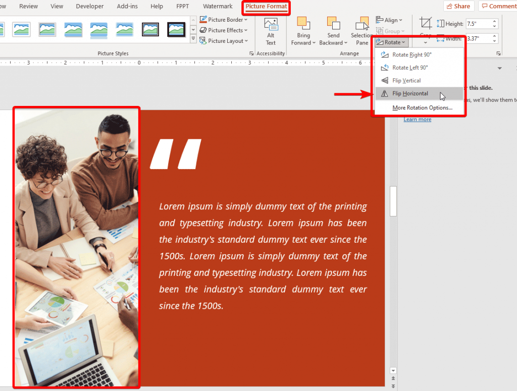 how-to-invert-a-picture-in-powerpoint