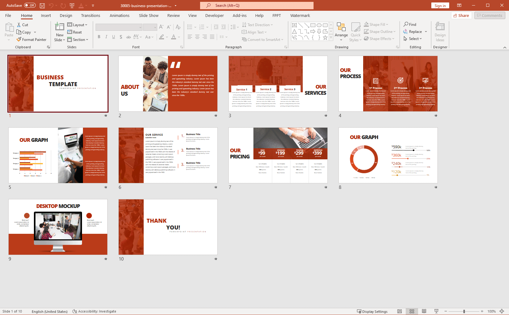  powerpoint  slide sorter view presentations FPPT