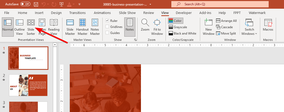 Differentiate Between Slide Sorter View And Slideshow View