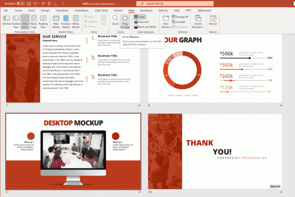 Zoom Slide Sorter PowerPoint Presentations