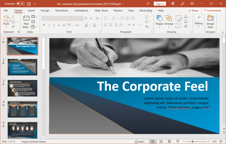 Animated Corporate Feel PowerPoint Template Animated Corporate Feel PowerPoint Template