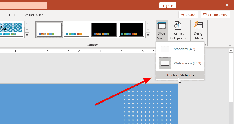 Choose Custom Slide Size - How to change the slide size in PowerPoint to make your slides vertical