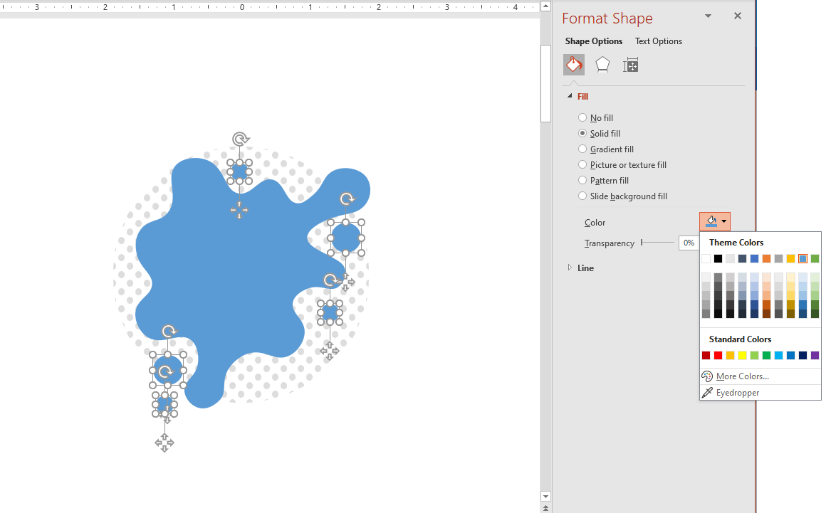Organic shape for PowerPoint presentations