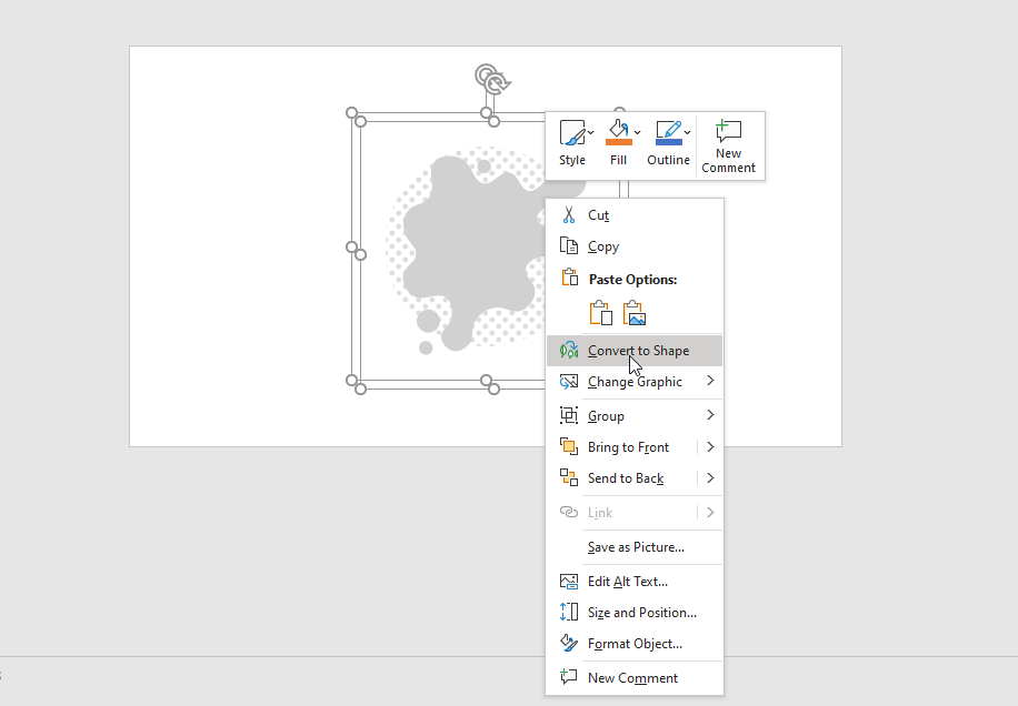 Convert to Shape in PowerPoint