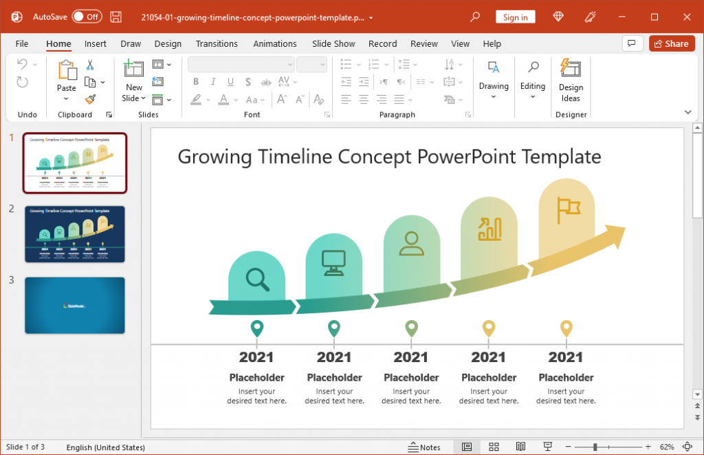 Growing-timeline-concept-slide-template-for-PowerPoint - FPPT