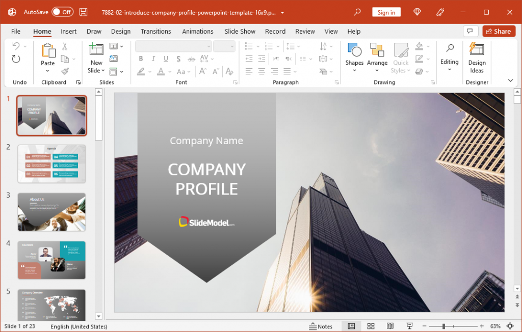 corporate profile presentation template