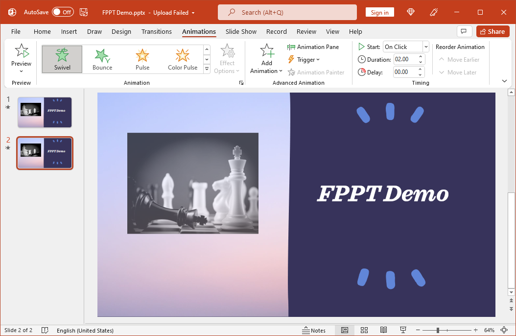 Invert a PowerPoint slide using animations