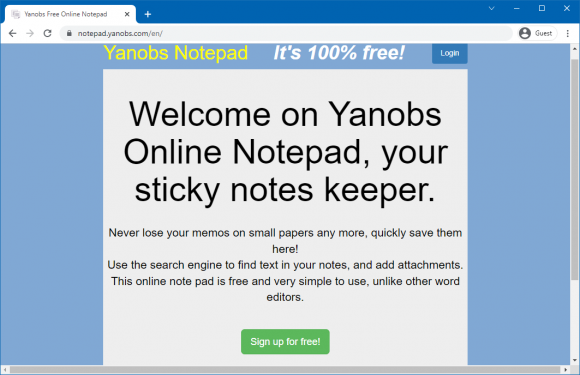 Yanobs-free-online-Notepad