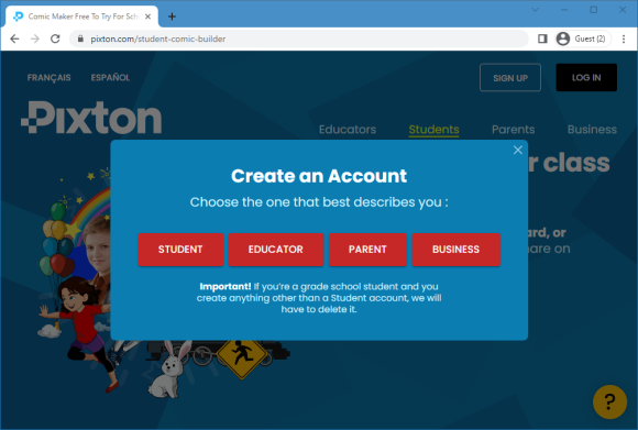 Sign-up-for-Pixton