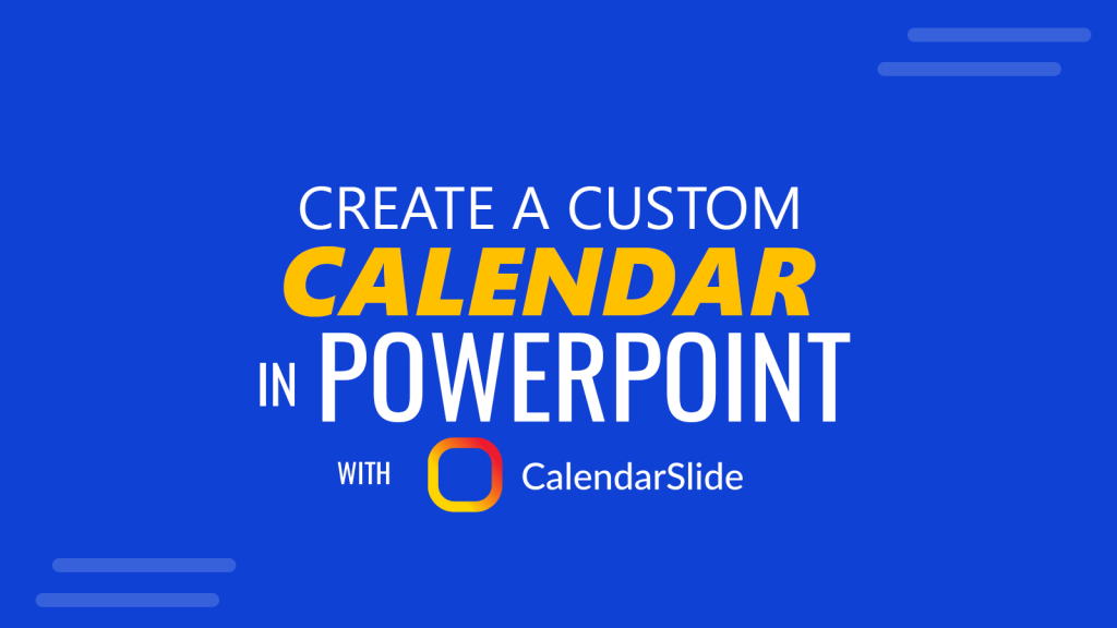 How to insert a Calendar in PowerPoint slides