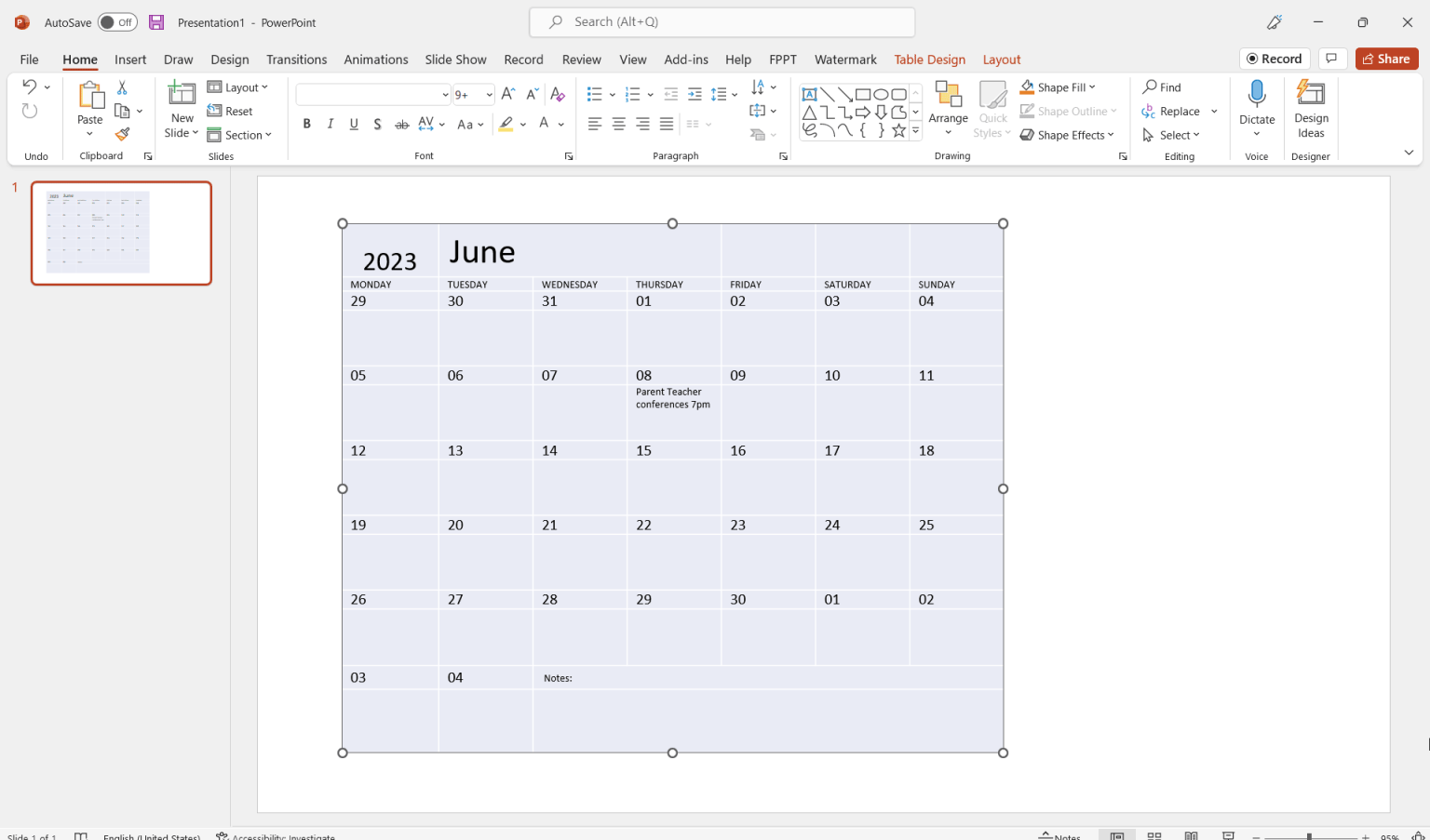 Easy Guide on How to Insert a Calendar in your PowerPoint Slides