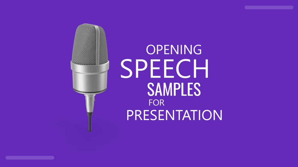 Opening Speech Samples for Presentations