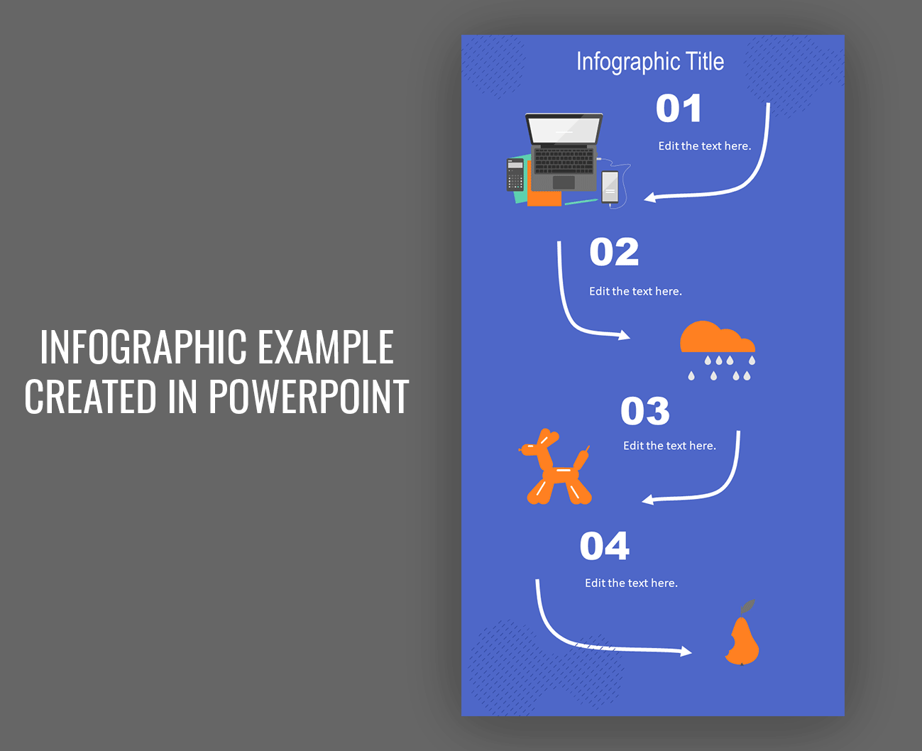 Example of a simple infographic design created in PowerPoint
