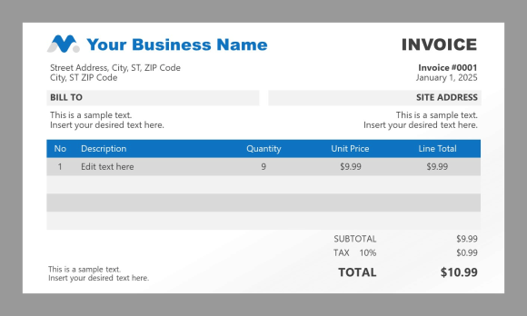 PowerPoint Invoice Template